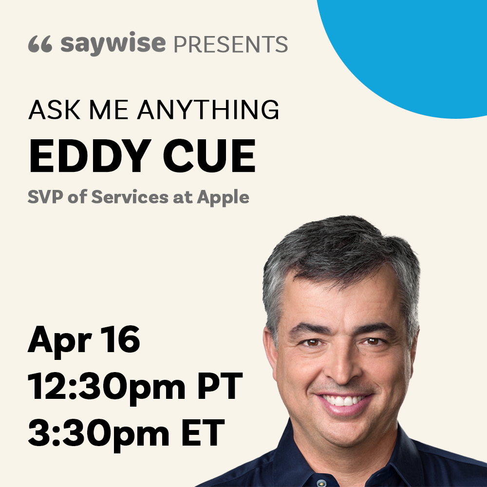 Eddy Cue, SVP of Services at Apple